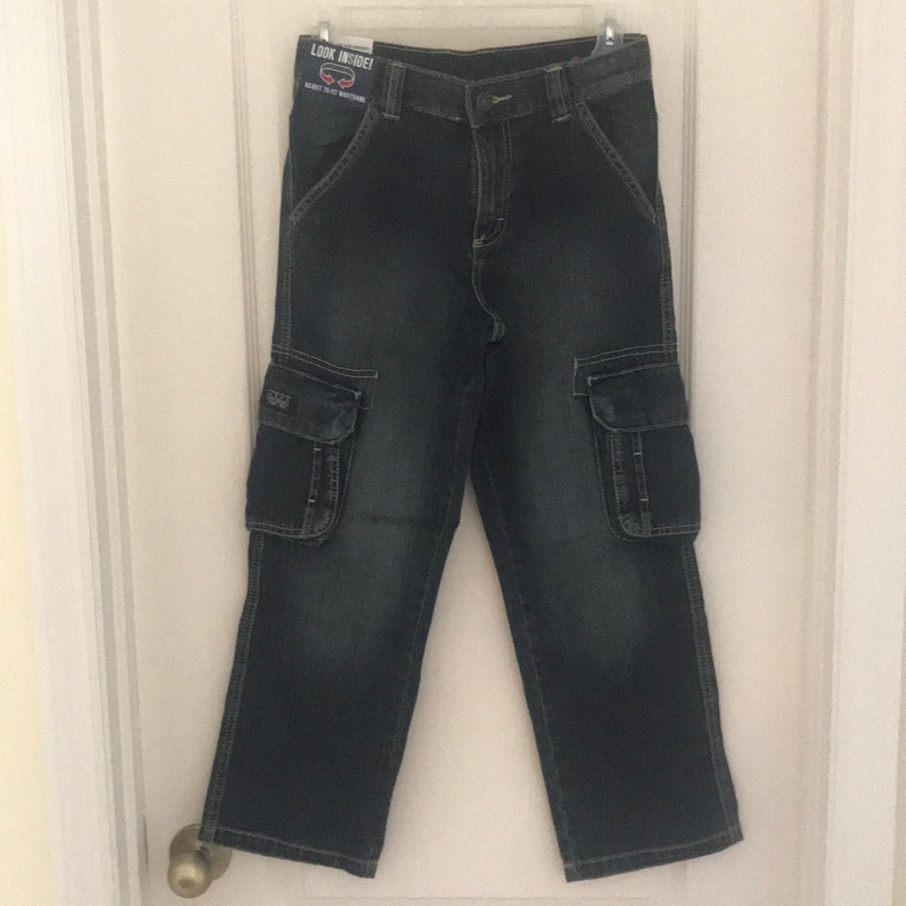 New Wrangler Boys 10 Cargo Relaxed Straight Jeans